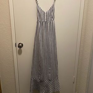 NWT Linen Maxi Dress antibes blanc